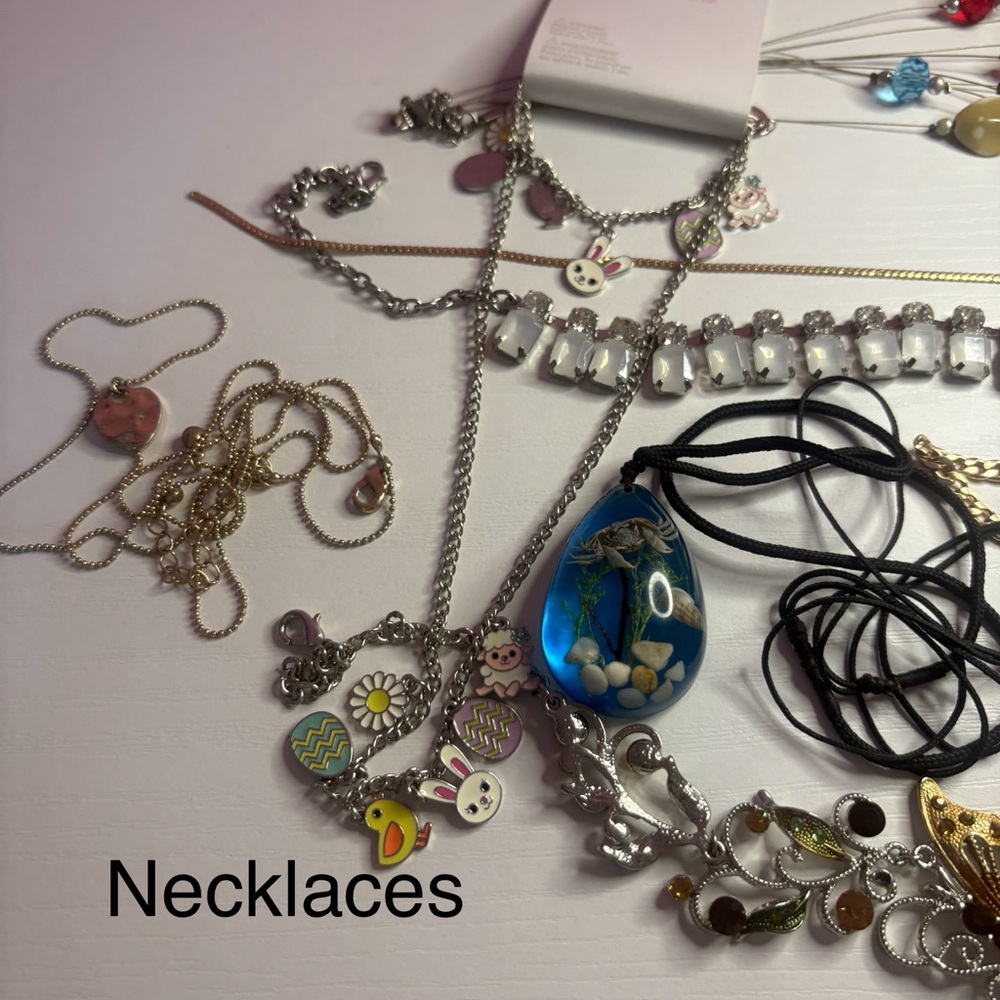 Jewelry Bundle, Rings, Necklaces, Bracelets Including Vintage Tweety Bird Box - Picture 2 of 16